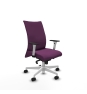 Piqueras y Crespo Albacete confidente sincro similpiel morado brazos 1D blancos base blanca ruedas 65 mm nailon
