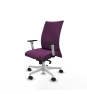 Piqueras y Crespo Albacete confidente sincro similpiel morado brazos 1D blancos base blanca ruedas 65 mm nailon