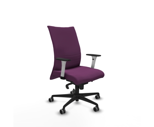 Piqueras y Crespo Albacete confidente sincro similpiel morado brazos 1D blancos base nailon ruedas 65mm engomadas