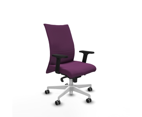 Piqueras y Crespo Albacete confidente sincro similpiel morado brazos 2D base blanca ruedas 65mm engomadas