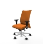 Piqueras y Crespo Albacete confidente sincro similpiel naranja brazos 1D base blanca ruedas 65 mm nailon