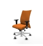 Piqueras y Crespo Albacete confidente sincro similpiel naranja brazos 1D base blanca ruedas 65mm engomadas