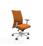 Piqueras y Crespo Albacete confidente sincro similpiel naranja brazos 1D blancos base aluminio ruedas 65mm engomadas