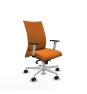 Piqueras y Crespo Albacete confidente sincro similpiel naranja brazos 1D blancos base blanca ruedas 65 mm nailon