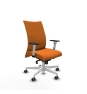 Piqueras y Crespo Albacete confidente sincro similpiel naranja brazos 1D blancos base blanca ruedas 65mm engomadas