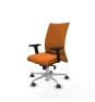 Piqueras y Crespo Albacete confidente sincro similpiel naranja brazos 2D base aluminio ruedas 65mm engomadas
