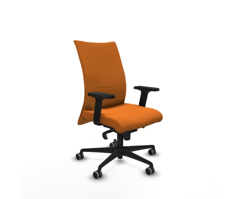 Piqueras y Crespo Albacete confidente sincro similpiel naranja brazos 2D base nailon ruedas 65mm engomadas