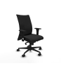 Piqueras y Crespo Albacete confidente sincro similpiel negro brazos 1D base nailon ruedas 65 mm nailon
