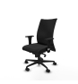 Piqueras y Crespo Albacete confidente sincro similpiel negro brazos 1D base nailon ruedas 65 mm nailon