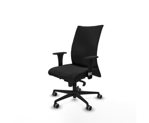 Piqueras y Crespo Albacete confidente sincro similpiel negro brazos 1D base nailon ruedas 65mm engomadas