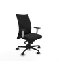 Piqueras y Crespo Albacete confidente sincro similpiel negro brazos 1D blancos base nailon ruedas 65 mm nailon