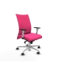Piqueras y Crespo Albacete confidente sincro similpiel rosa brazos 1D blancos base aluminio ruedas 65mm engomadas