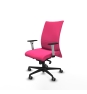 Piqueras y Crespo Albacete confidente sincro similpiel rosa brazos 1D blancos base nailon ruedas 65mm engomadas
