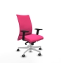 Piqueras y Crespo Albacete confidente sincro similpiel rosa brazos 2D base blanca ruedas 65mm engomadas