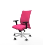 Piqueras y Crespo Albacete confidente sincro similpiel rosa brazos 2D base blanca ruedas 65mm engomadas