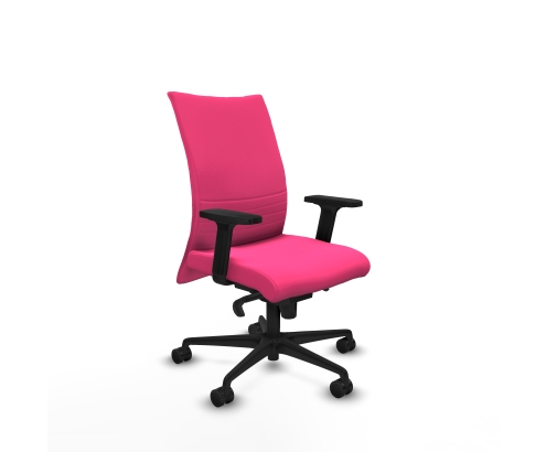 Piqueras y Crespo Albacete confidente sincro similpiel rosa brazos 2D base nailon ruedas 65 mm nailon