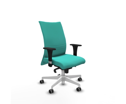 Piqueras y Crespo Albacete confidente sincro similpiel turquesa brazos 1D base blanca ruedas 65mm engomadas