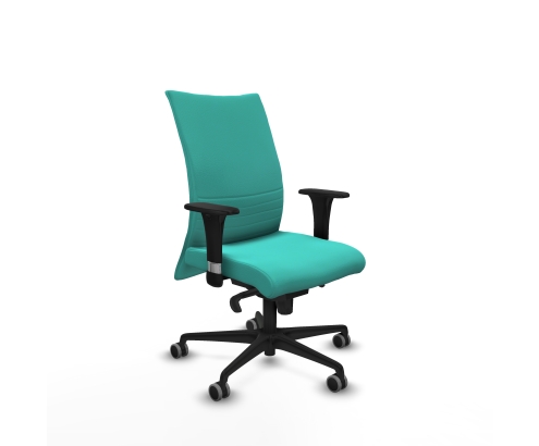 Piqueras y Crespo Albacete confidente sincro similpiel turquesa brazos 1D base nailon ruedas 65mm engomadas
