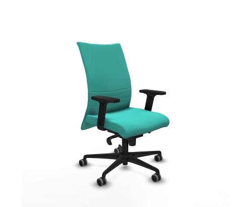 Piqueras y Crespo Albacete confidente sincro similpiel turquesa brazos 2D base nailon ruedas 65mm engomadas