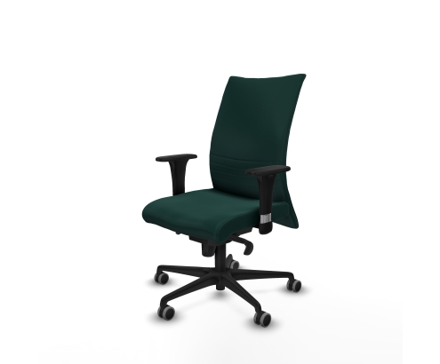 Piqueras y Crespo Albacete confidente sincro similpiel verde botella brazos 1D base nailon ruedas 65mm engomadas