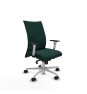 Piqueras y Crespo Albacete confidente sincro similpiel verde botella brazos 1D blancos base aluminio ruedas 65 mm nailon