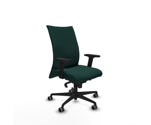 Piqueras y Crespo Albacete confidente sincro similpiel verde botella brazos 2D base nailon ruedas 65mm engomadas