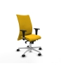 Piqueras y Crespo Albacete confidente XL sincro bali amarillo brazos 1D cromados base aluminio ruedas 65 mm nailon