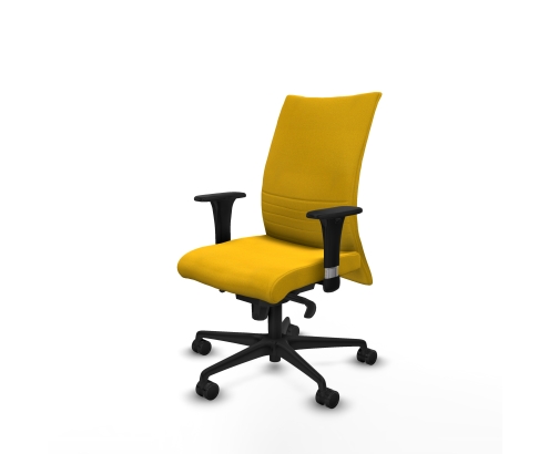Piqueras y Crespo Albacete confidente XL sincro bali amarillo brazos 1D cromados base nailon ruedas 65 mm nailon