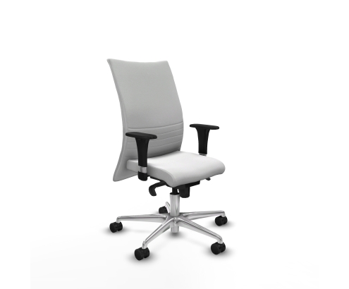 Piqueras y Crespo Albacete confidente XL sincro bali blanco brazos 1D cromados base aluminio ruedas 65 mm nailon