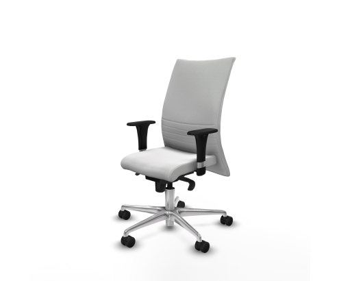 Piqueras y Crespo Albacete confidente XL sincro bali blanco brazos 1D cromados base aluminio ruedas 65 mm nailon