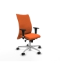 Piqueras y Crespo Albacete confidente XL sincro bali naranja brazos 1D cromados base aluminio ruedas 65 mm nailon