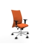 Piqueras y Crespo Albacete confidente XL sincro bali naranja brazos 1D cromados base blanca ruedas 65 mm nailon