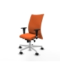Piqueras y Crespo Albacete confidente XL sincro bali naranja brazos 1D cromados base blanca ruedas 65 mm nailon