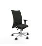 Piqueras y Crespo Albacete confidente XL sincro bali negro brazos 1D cromados base aluminio ruedas 65 mm nailon