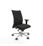 Piqueras y Crespo Albacete confidente XL sincro bali negro brazos 1D cromados base aluminio ruedas 65mm engomadas