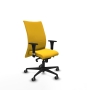 Piqueras y Crespo Albacete confidente XL sincro similpiel amarillo brazos 1D cromados base nailon ruedas 65mm engomadas