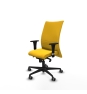 Piqueras y Crespo Albacete confidente XL sincro similpiel amarillo brazos 1D cromados base nailon ruedas 65mm engomadas