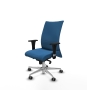 Piqueras y Crespo Albacete confidente XL sincro similpiel azul claro brazos 1D cromados base aluminio ruedas 65mm engomadas