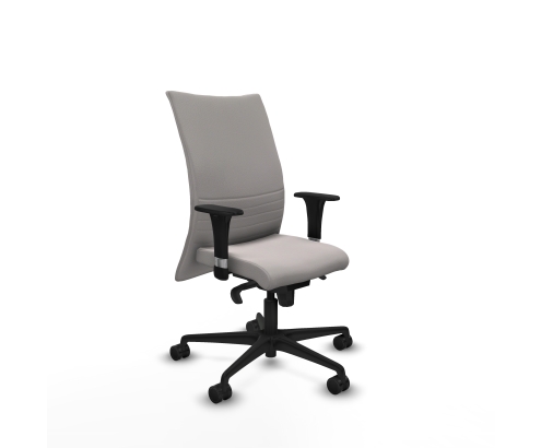 Piqueras y Crespo Albacete confidente XL sincro similpiel blanco brazos 1D cromados base nailon ruedas 65 mm nailon