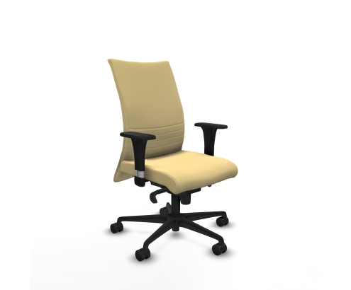 Piqueras y Crespo Albacete confidente XL sincro similpiel crema brazos 1D cromados base nailon ruedas 65 mm nailon