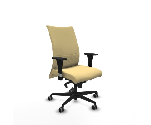 Piqueras y Crespo Albacete confidente XL sincro similpiel crema brazos 1D cromados base nailon ruedas 65mm engomadas