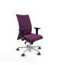 Piqueras y Crespo Albacete confidente XL sincro similpiel morado brazos 1D cromados base aluminio ruedas 65mm engomadas