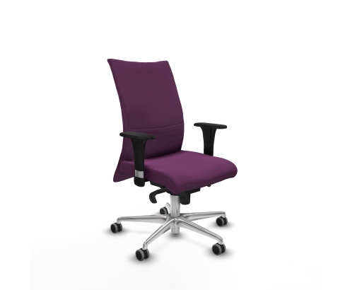 Piqueras y Crespo Albacete confidente XL sincro similpiel morado brazos 1D cromados base aluminio ruedas 65mm engomadas