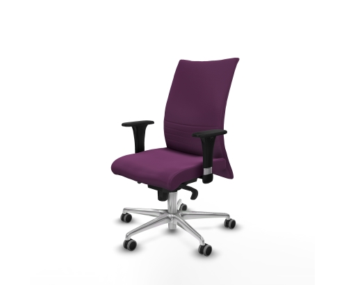 Piqueras y Crespo Albacete confidente XL sincro similpiel morado brazos 1D cromados base aluminio ruedas 65mm engomadas