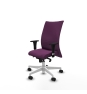 Piqueras y Crespo Albacete confidente XL sincro similpiel morado brazos 1D cromados base blanca ruedas 65 mm nailon