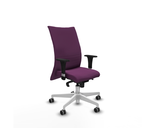 Piqueras y Crespo Albacete confidente XL sincro similpiel morado brazos 1D cromados base blanca ruedas 65mm engomadas