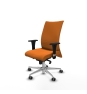 Piqueras y Crespo Albacete confidente XL sincro similpiel naranja brazos 1D cromados base aluminio ruedas 65mm engomadas