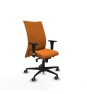 Piqueras y Crespo Albacete confidente XL sincro similpiel naranja brazos 1D cromados base nailon ruedas 65mm engomadas