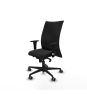 Piqueras y Crespo Albacete confidente XL sincro similpiel negro brazos 1D cromados base nailon ruedas 65mm engomadas