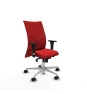 Piqueras y Crespo Albacete confidente XL sincro similpiel rojo brazos 1D cromados base aluminio ruedas 65 mm nailon